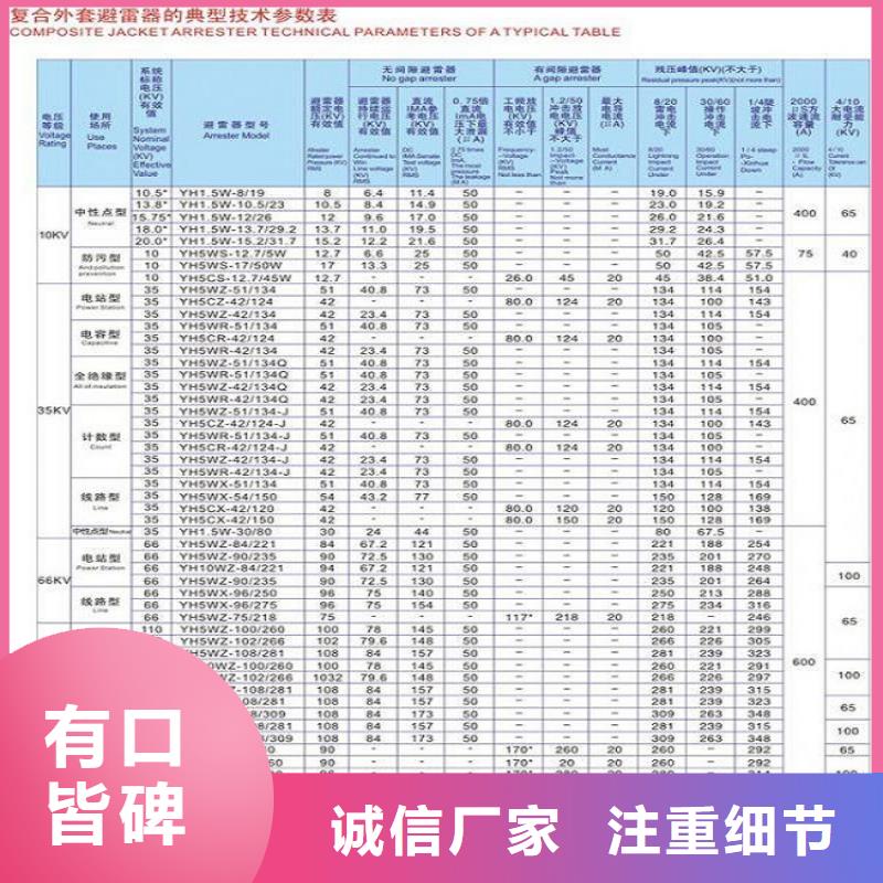 避雷器HY5WZ2-52.7/134【羿振电力】