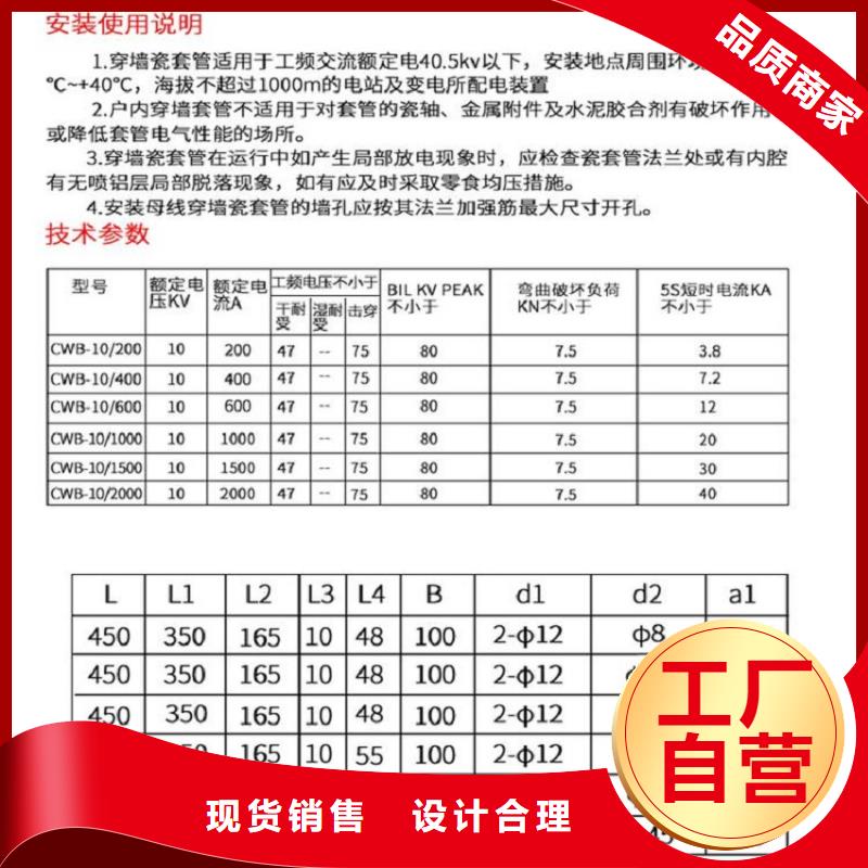 【穿墙套管】CWW-40.5/400-4