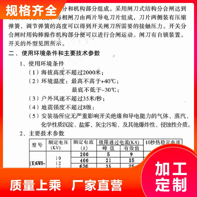 高压隔离开关GW9-10KV/630