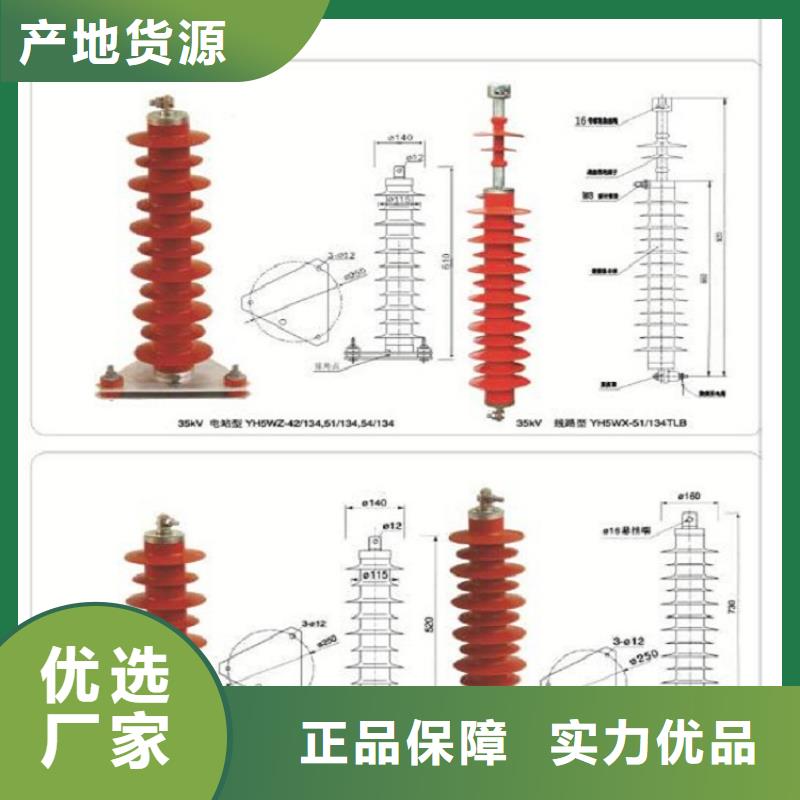 柳市厂家供应金属氧化物避雷器Y10W-96/250】