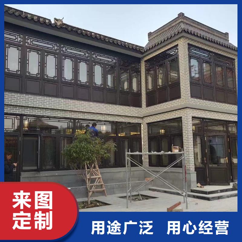 铝代木仿古建筑来厂考察