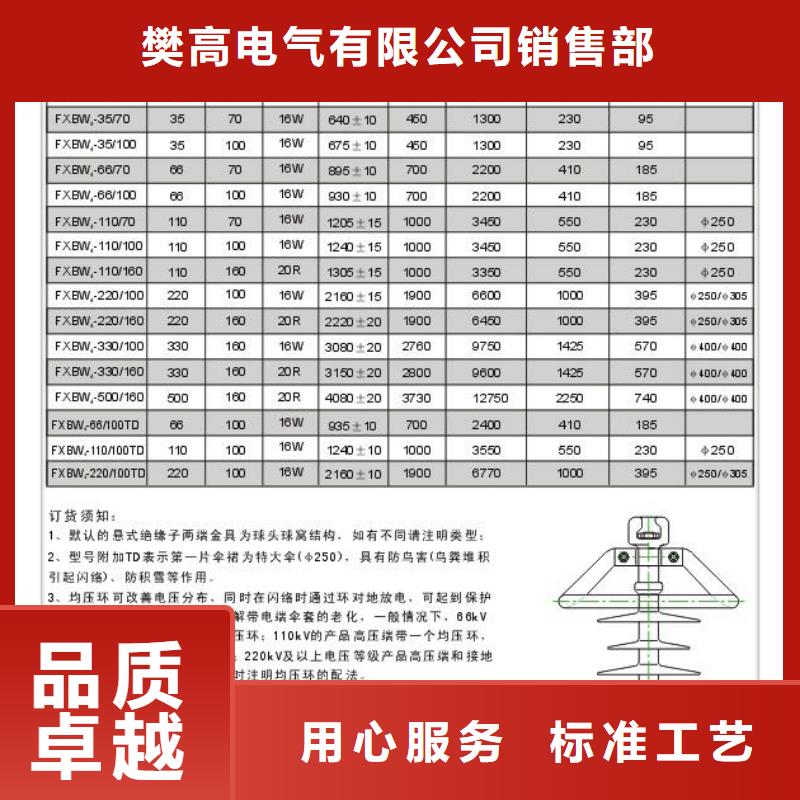 FXBW2-220/160硅胶棒型绝缘子