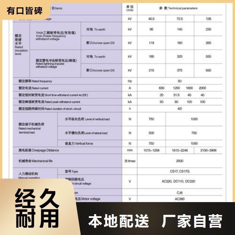 GW4-110/1600高压隔离开关