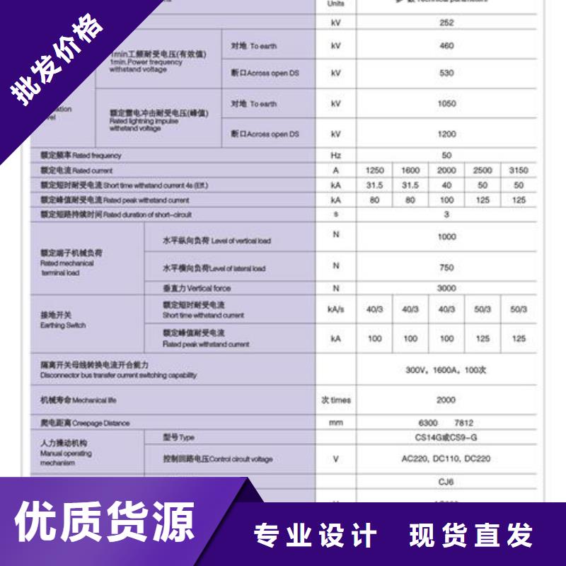 GWR2-500V/1000A低压隔离刀开关